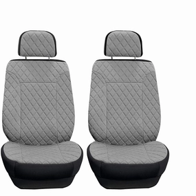 Prestige79 Neosupreme Diamond Stitch Car Seat Covers - Front Set Gray