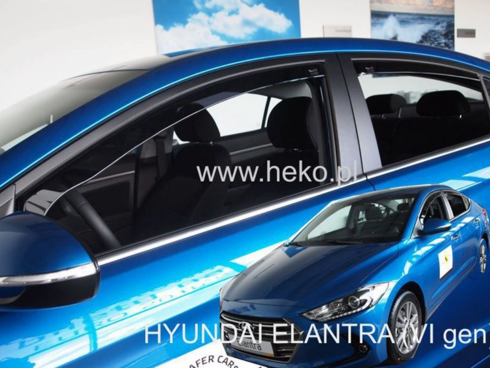 Slim-line Weather Shields - Hyundai Elantra MK6 4 Door 2016 