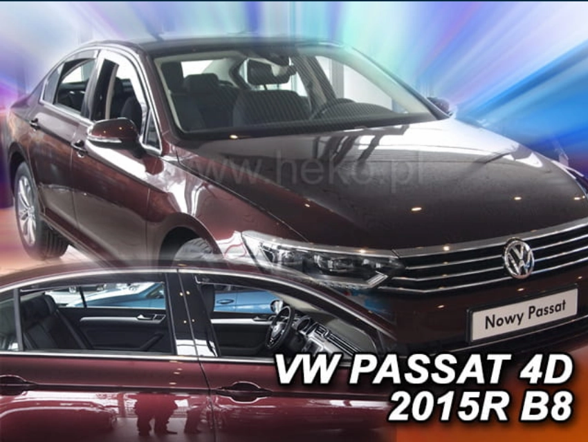 Slim-line Weather Shields - Volkswagen Passat B8 4 Door 14 