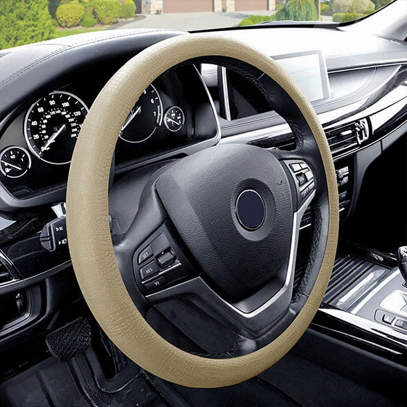 Snake Pattern Silicone steering wheel cover Beige