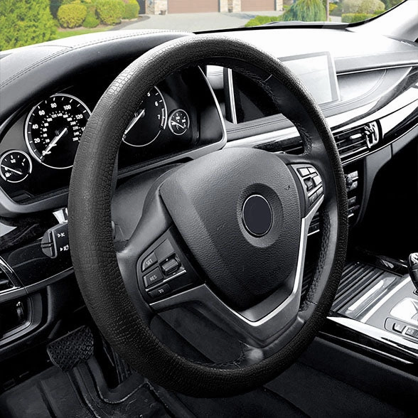 Snake Pattern Silicone steering wheel cover Black