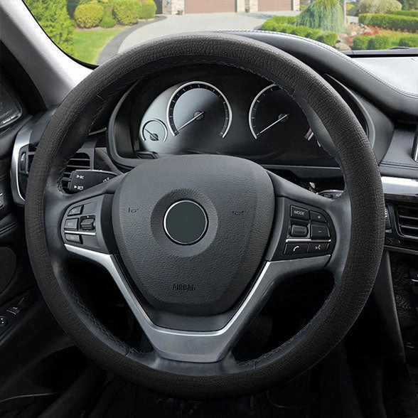 Snake Pattern Silicone steering wheel cover Black