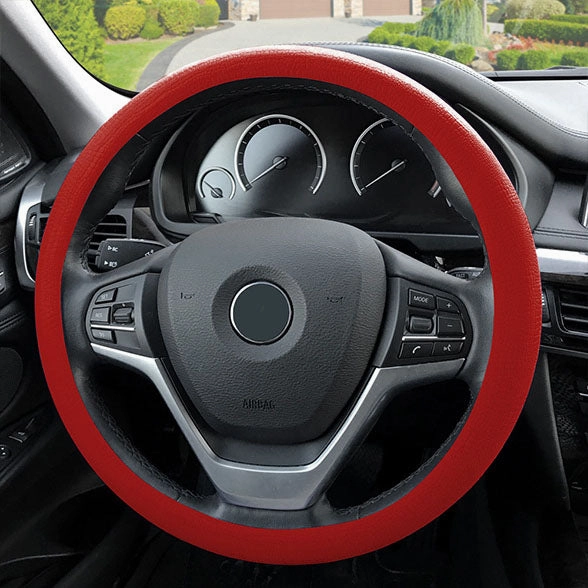 Snake Pattern Silicone steering wheel cover Burgundy