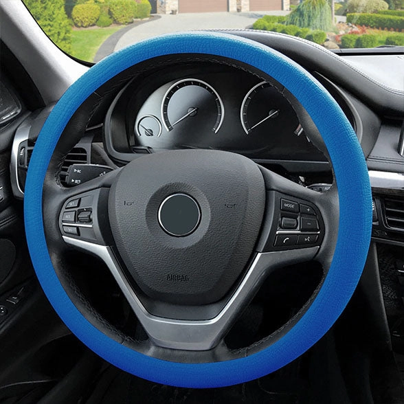 Snake Pattern Silicone steering wheel cover Dark Blue