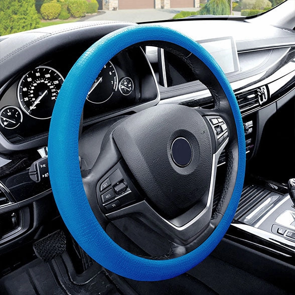 Snake Pattern Silicone steering wheel cover Dark Blue