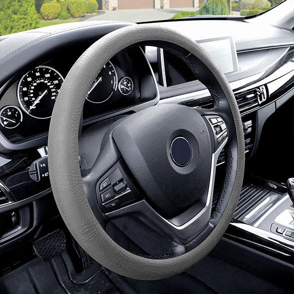 Snake Pattern Silicone steering wheel cover Gray