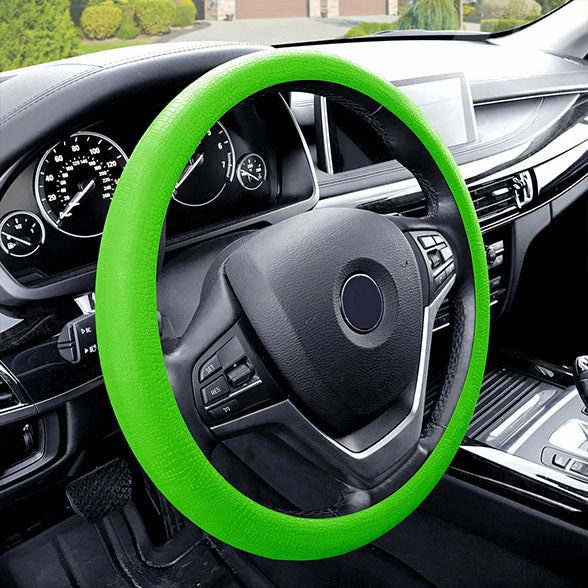 Snake Pattern Silicone steering wheel cover Green