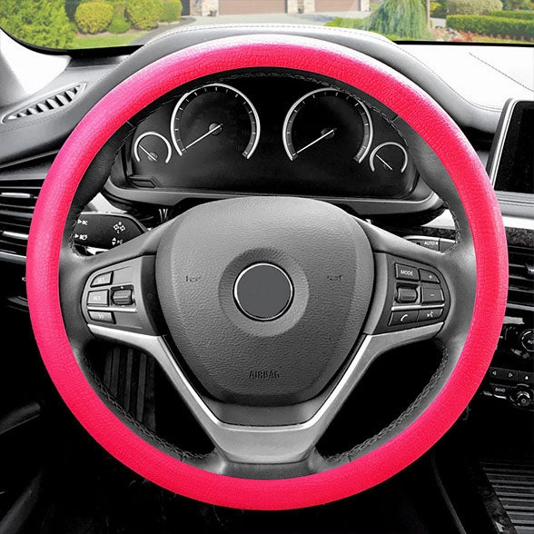 Snake Pattern Silicone steering wheel cover Magenta