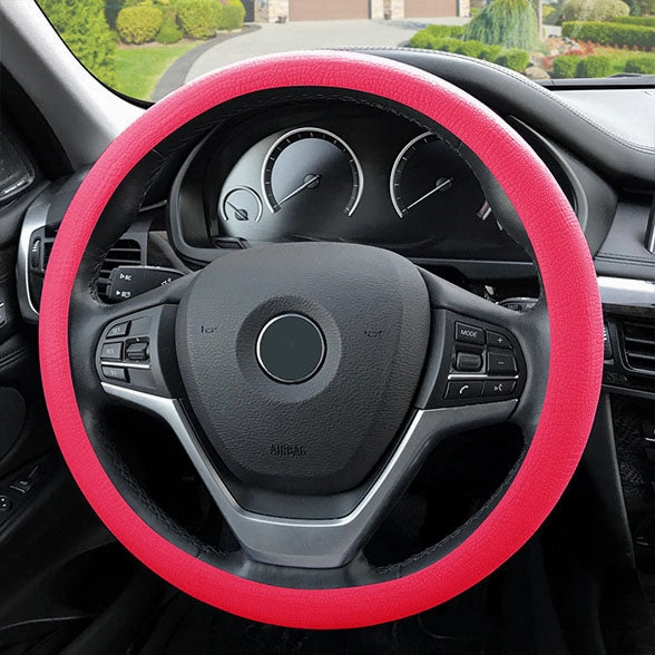 Snake Pattern Silicone steering wheel cover Magenta