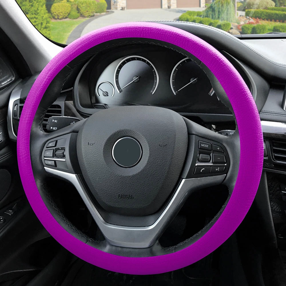 Snake Pattern Silicone steering wheel cover Violet