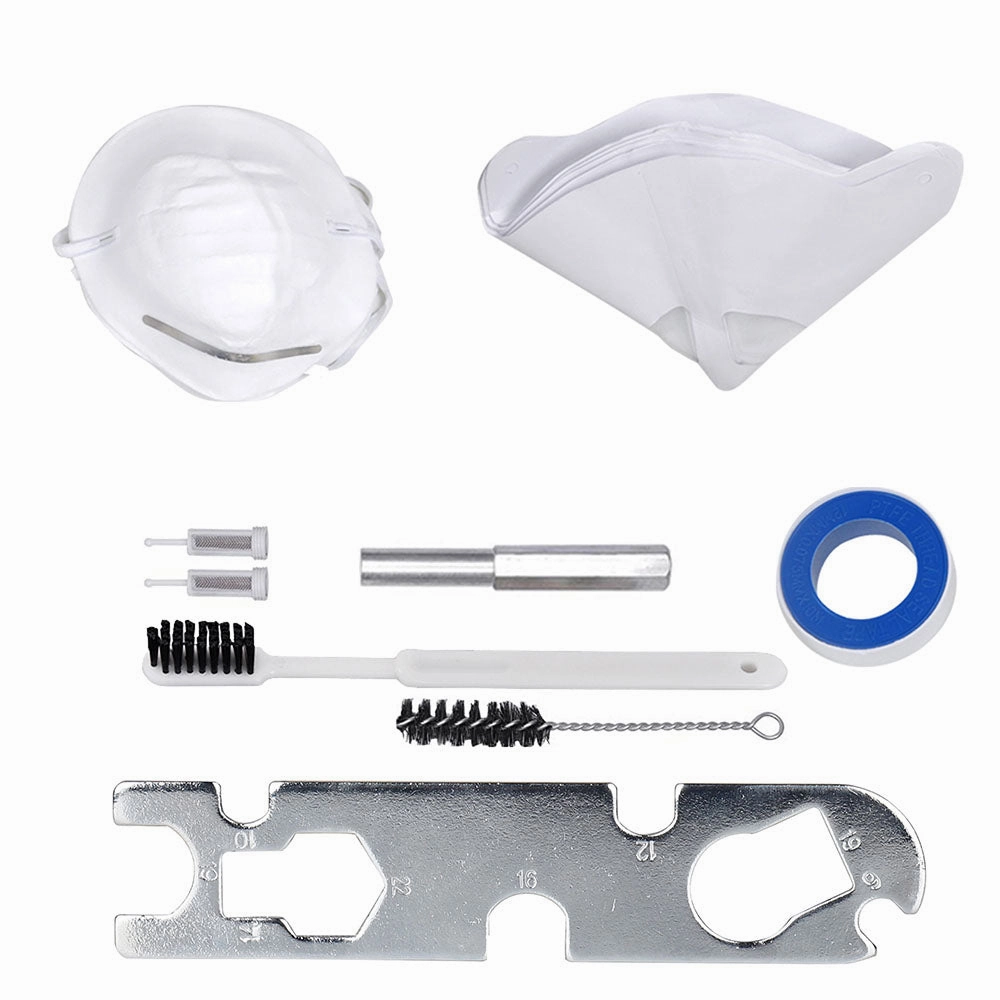 TheLAShop 2 Sprayer HVLP Spray Kit Auto Paint Gavity Feed Silver