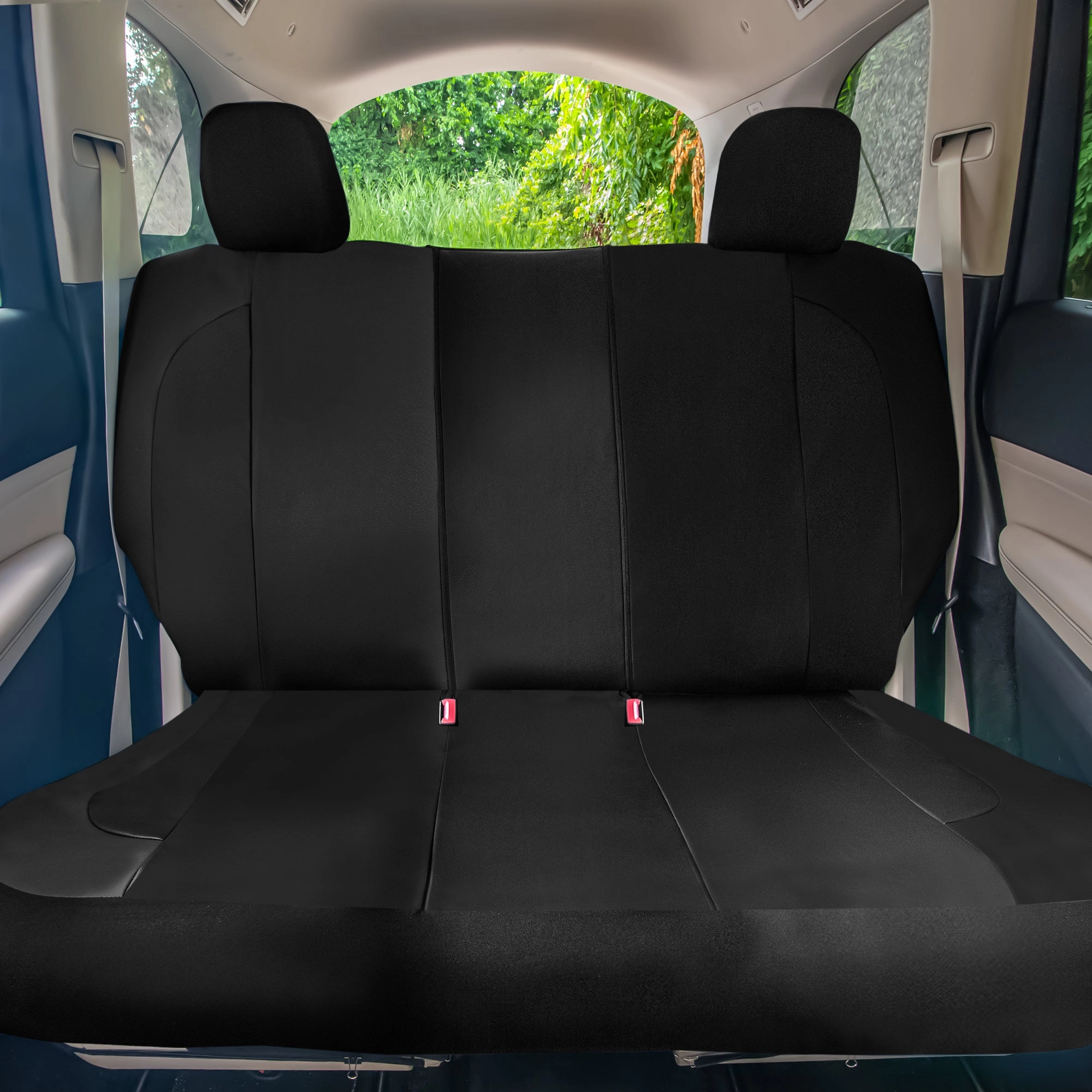 TLH Universal Fit Car Seat Cover - Full Set of Automotive Seat Covers Black