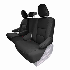 Toyota Sienna 8 Passenger 2011 - 2020 - 2nd Row Set Seat Covers - Black Faux Leather