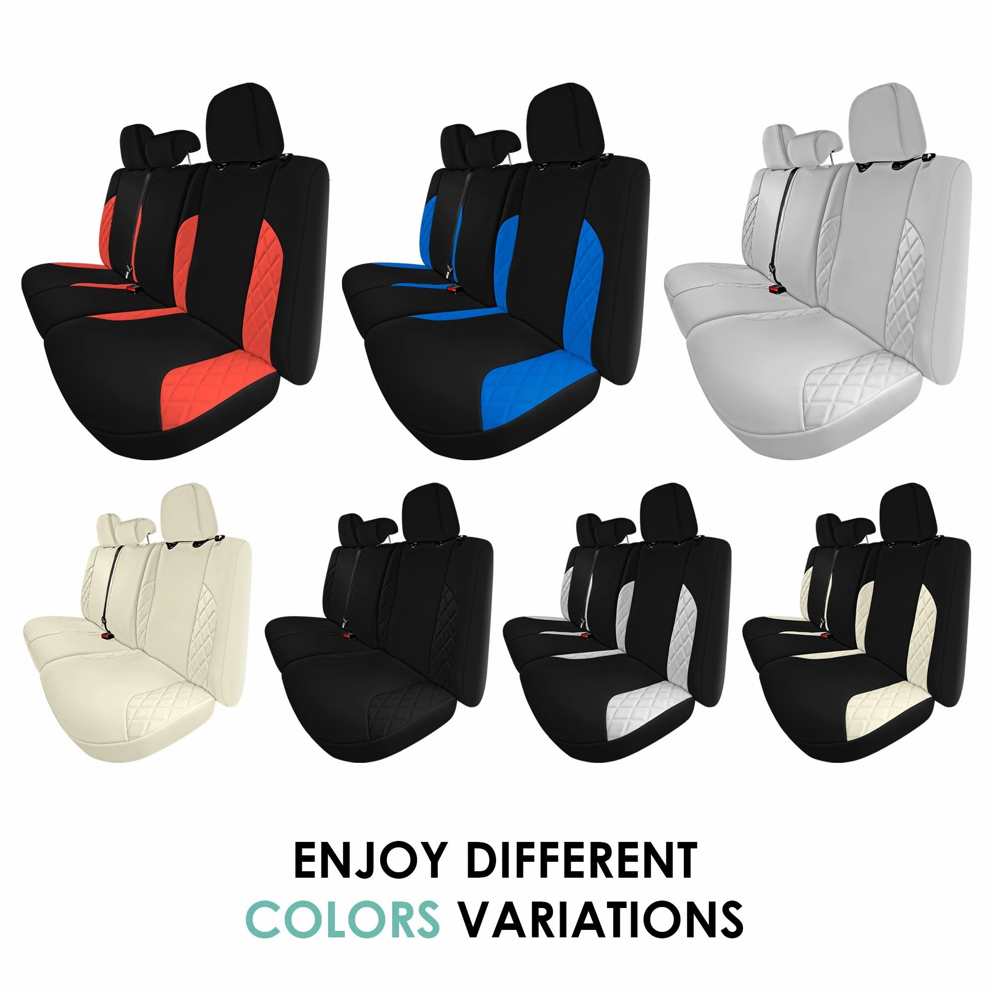 Toyota Tacoma - 2016-2023 - Rear Set Seat Covers - Gray Ultraflex Neoprene