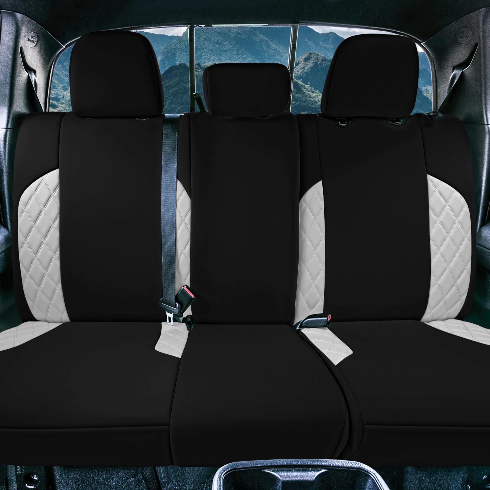 Toyota Tacoma - 2016-2023 - Rear Set Seat Covers - Gray Ultraflex Neoprene