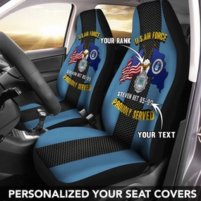 U.S Air Force Major Commands - Personalized Car Seat Covers (Set of 2)