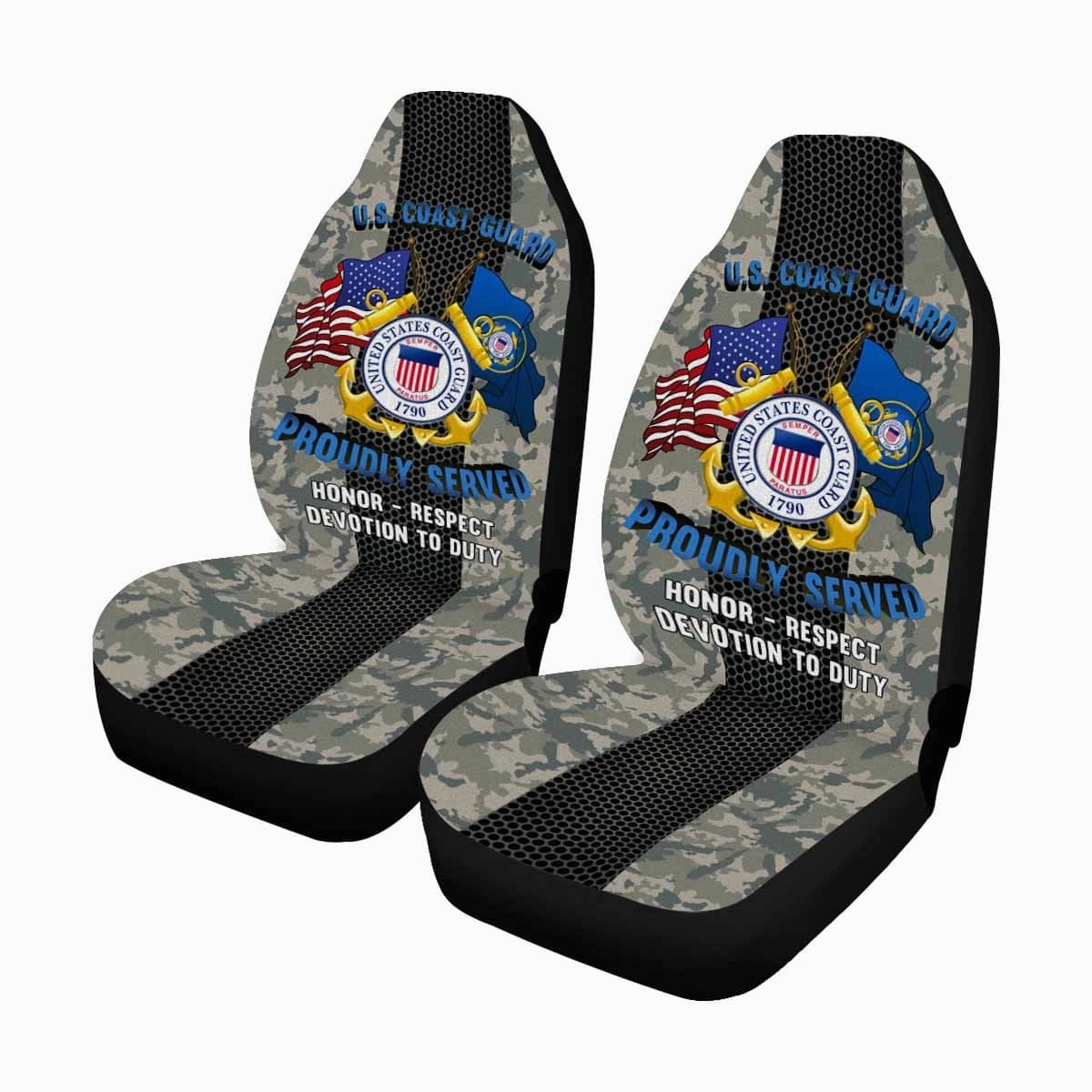 U.S Coast Guard Logo - Car Seat Covers (Set of 2)