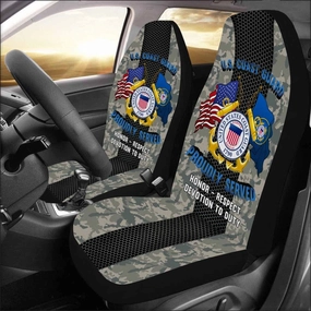 U.S Coast Guard Logo - Car Seat Covers (Set of 2)