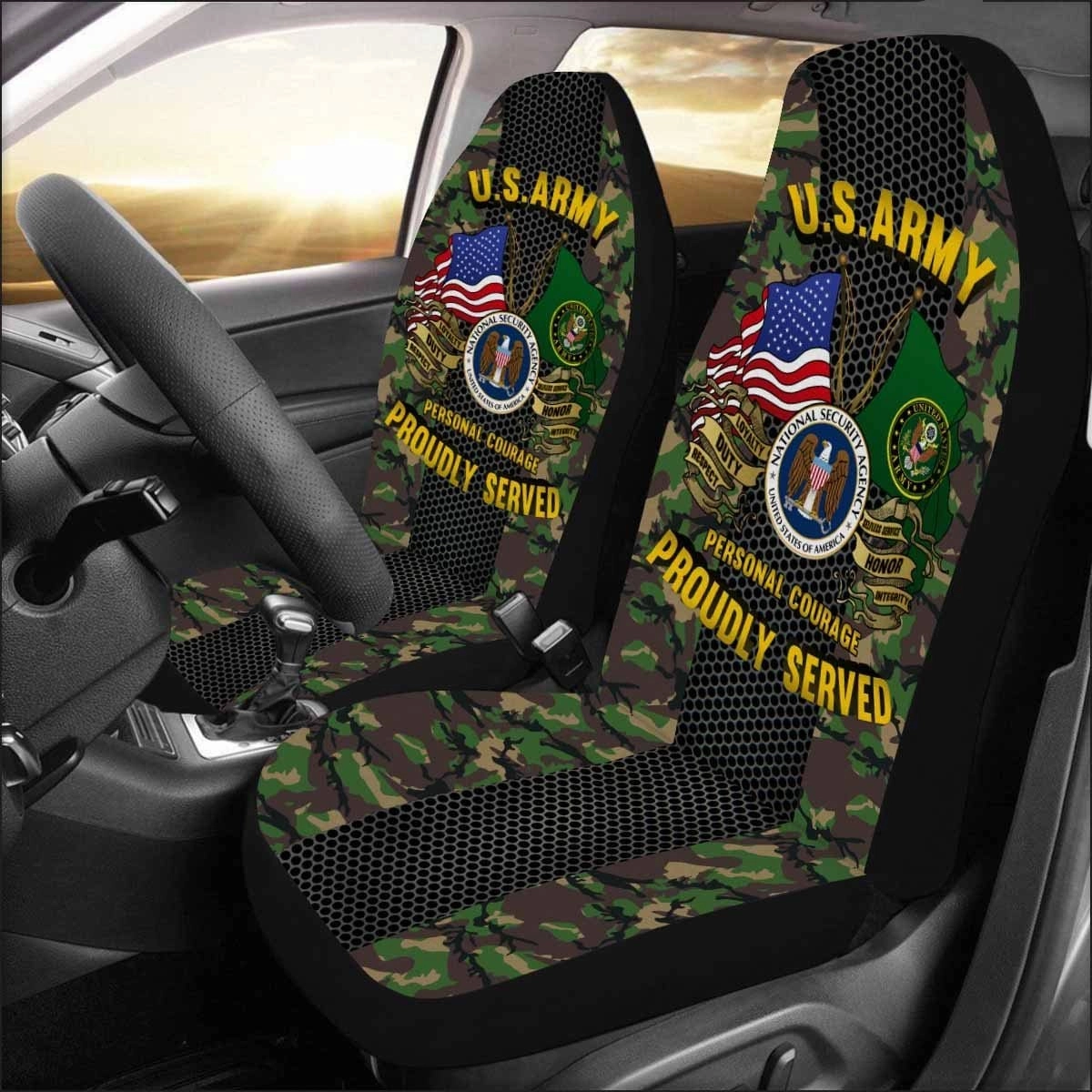 U.S National Security Agency Car Seat Covers (Set of 2)
