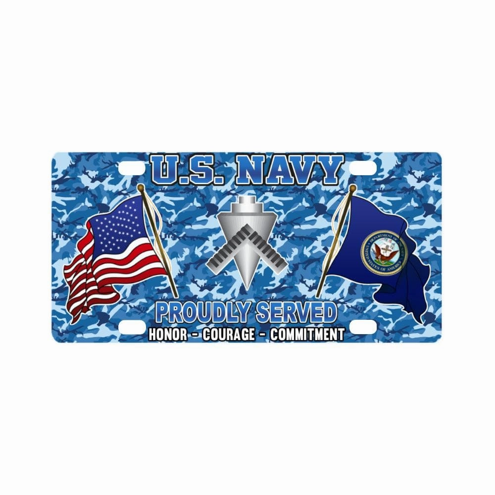 U.S Navy Builder Navy BU - Classic License Plate