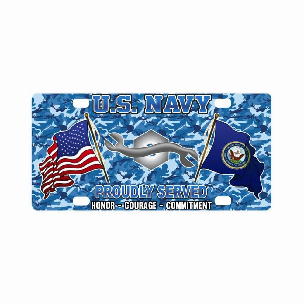U.S Navy Construction Mechanic Navy CM - Classic License Plate