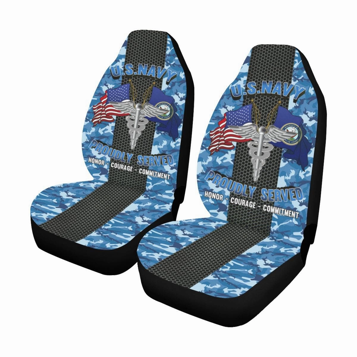 U.S Navy Hospital Corpsman Navy HM Car Seat Covers (Set of 2)