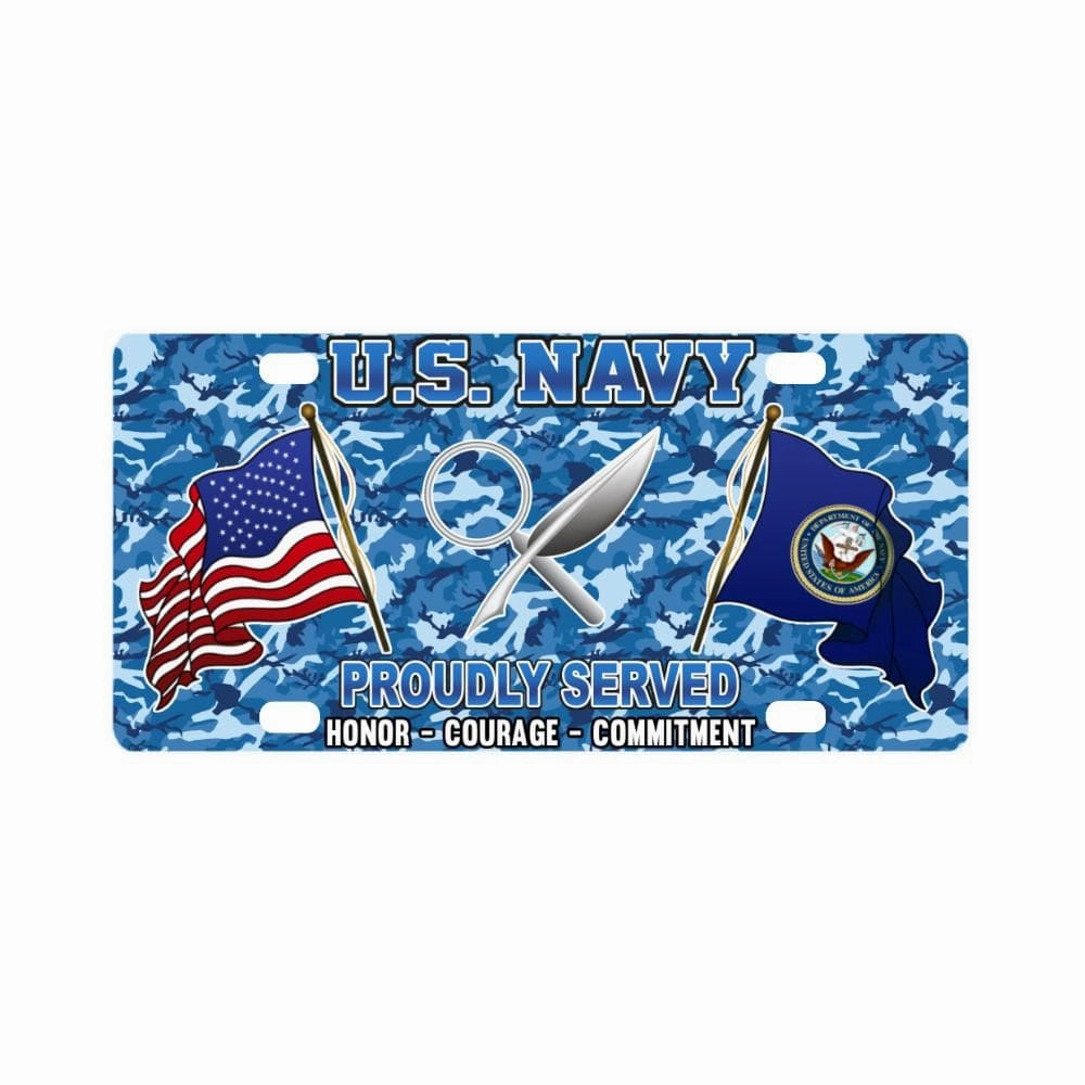 U.S Navy Intelligence Specialist Navy IS - Classic License Plate