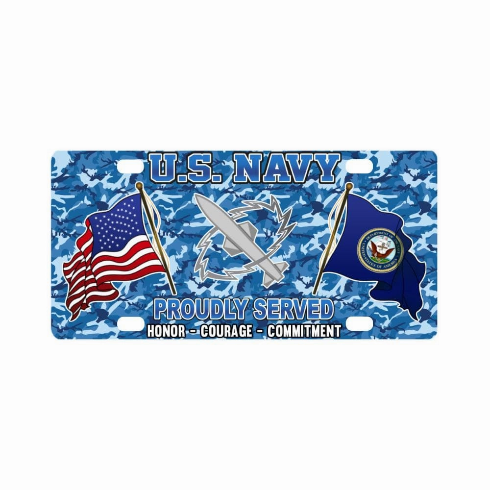 U.S Navy Missile Technician Navy MT - Classic License Plate