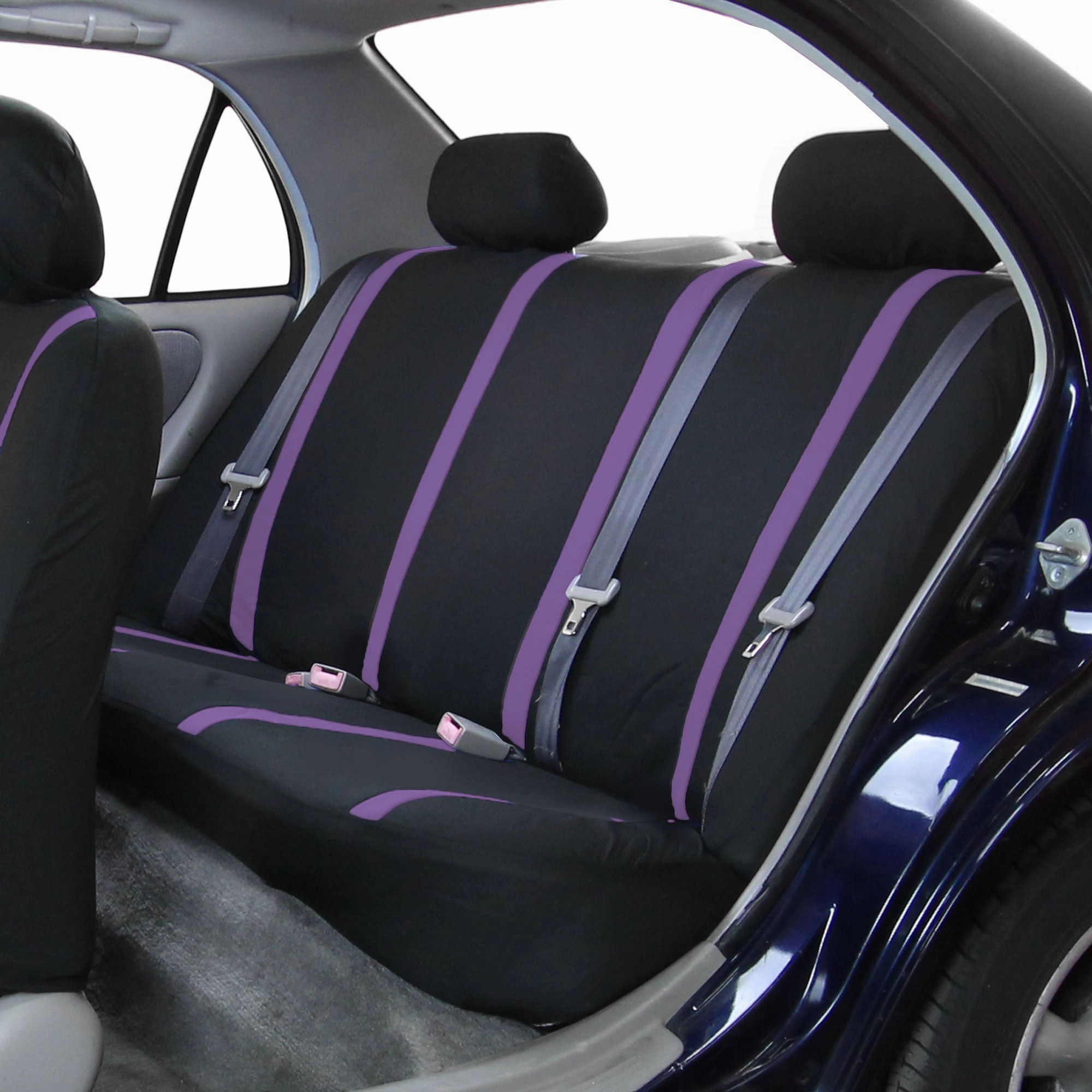 Unique Flat Cloth Seat Covers - Rear Purple
