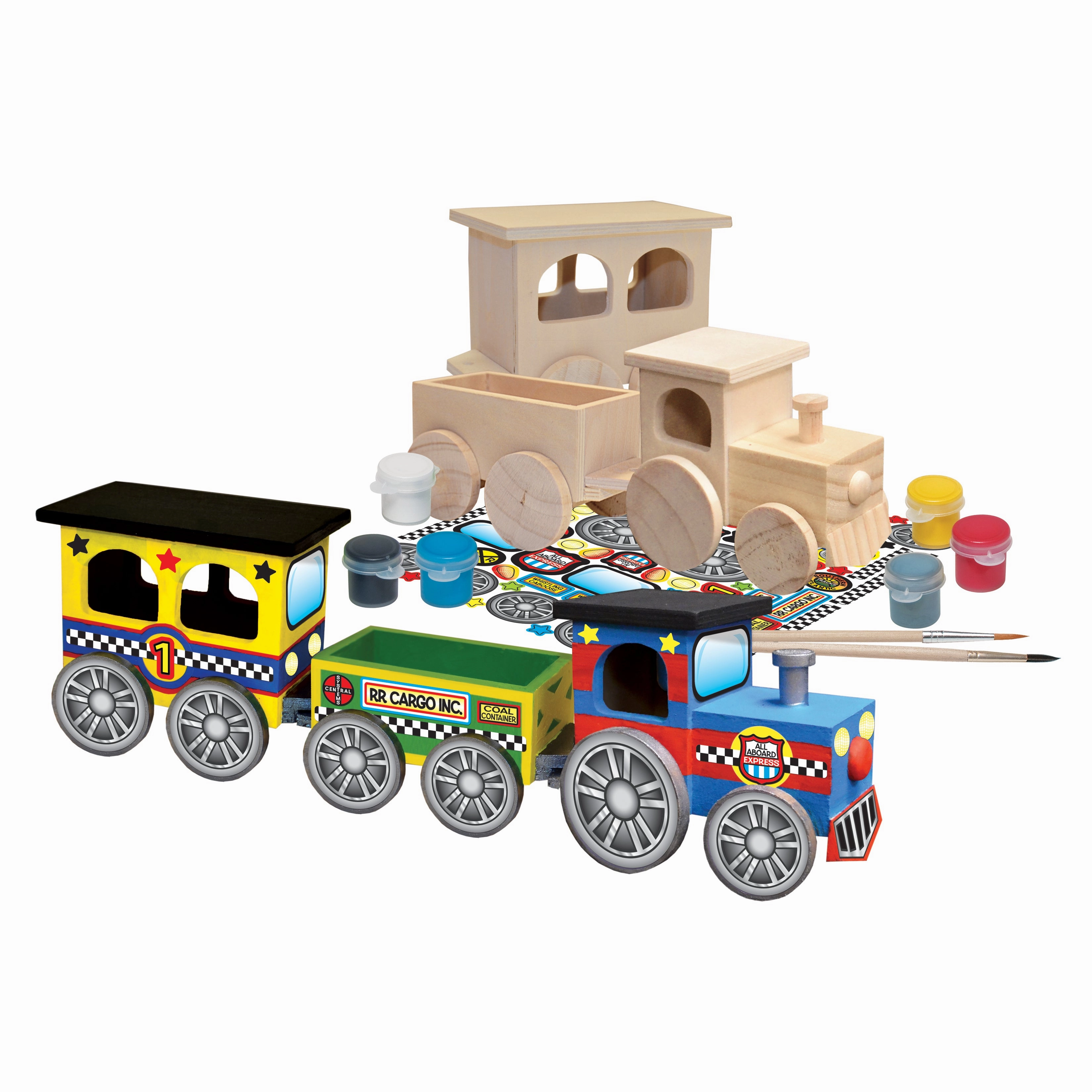 Works of Ahhh Choo Choo Train Wood Painting Kit